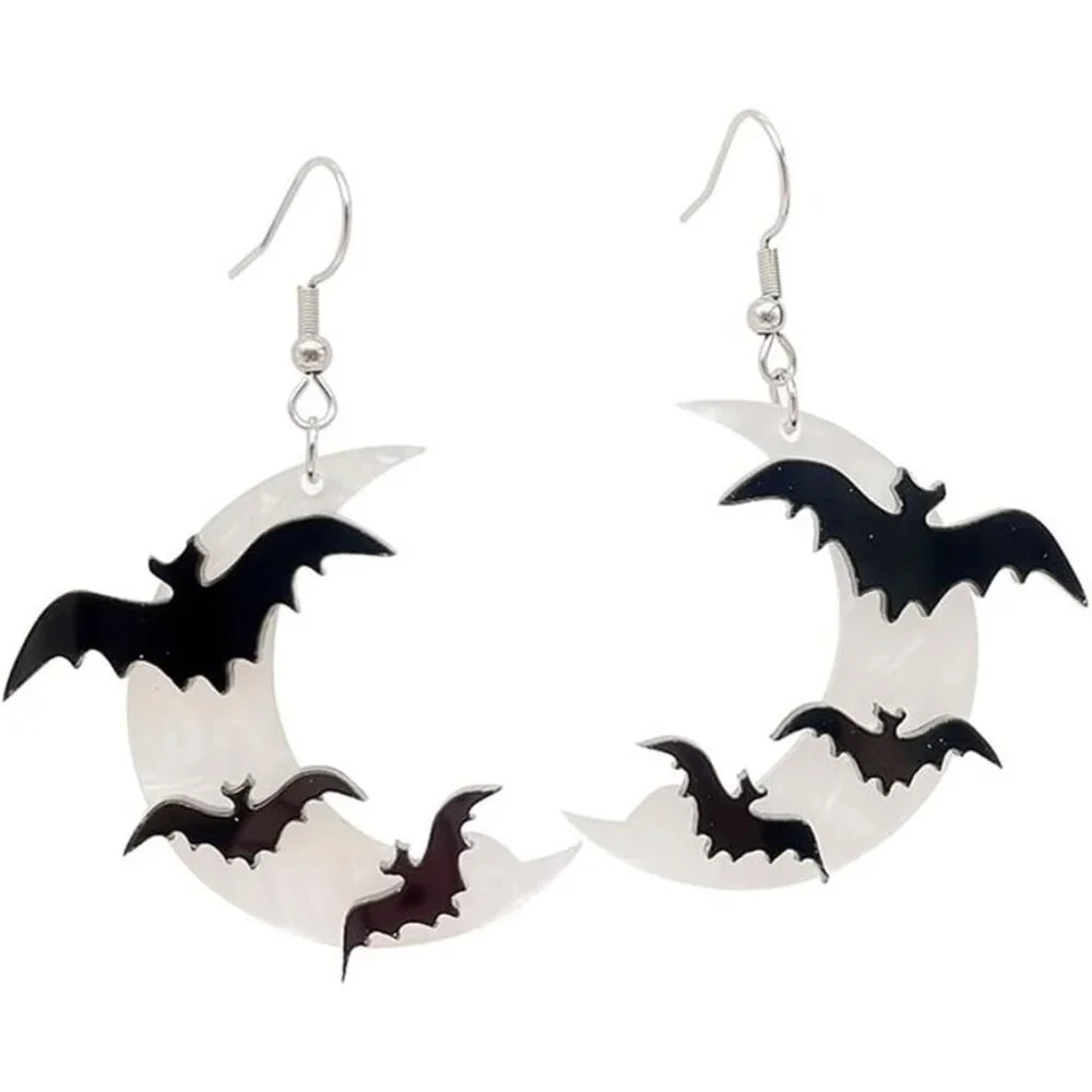 Women's White Style Q Festive Thanksgiving No Gemstone Halloween Dangle Earrings